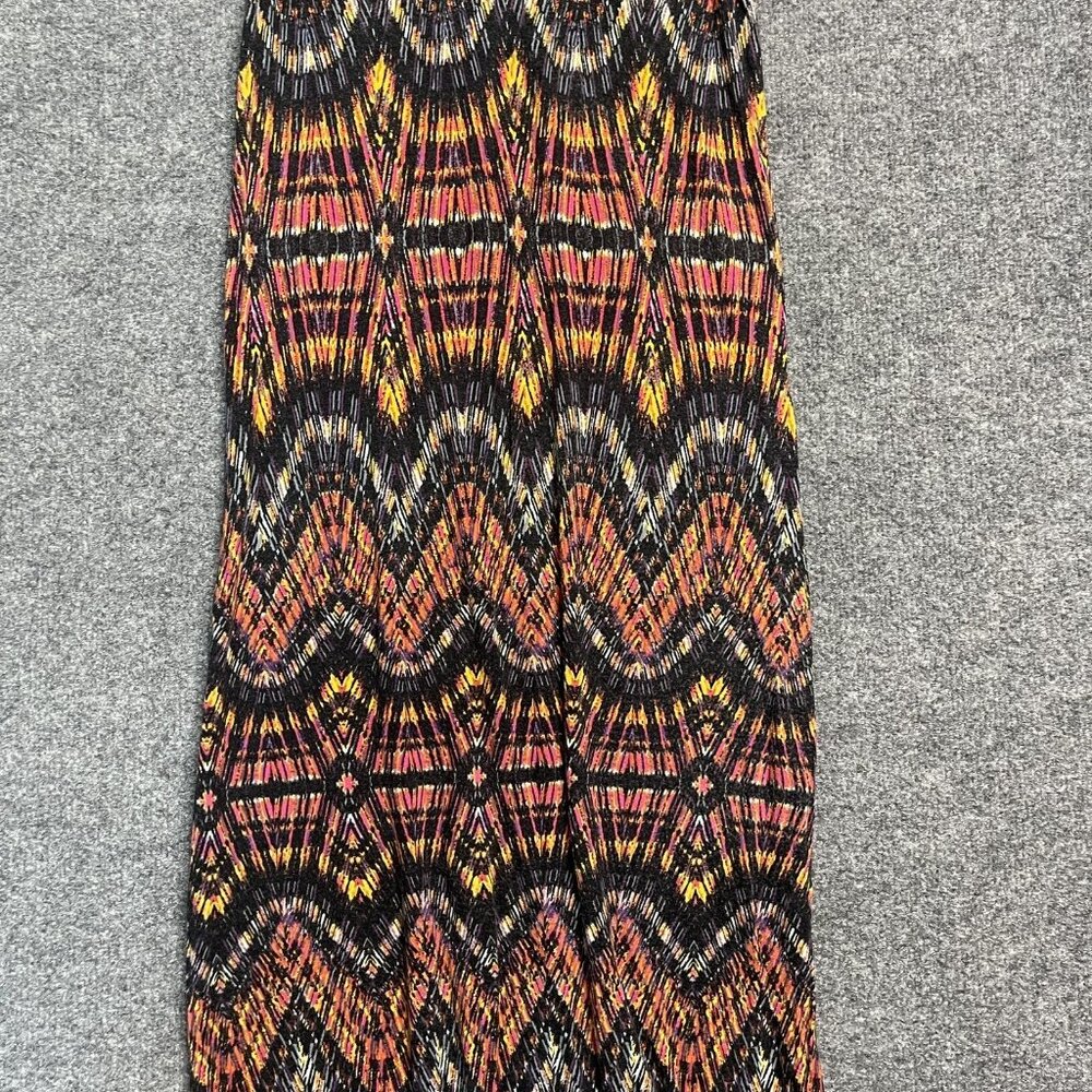 Ella Moss Multicolored Tribal Flowy Boho Long Maxi Dress Sz XS Made in USA - Picture 5 of 7